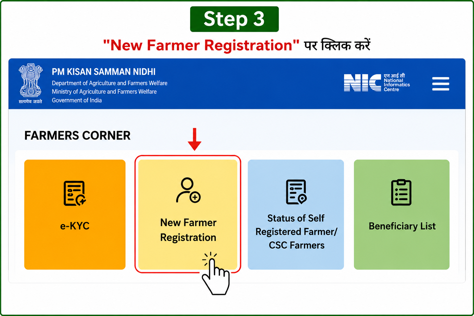 PM Kisan Step 3