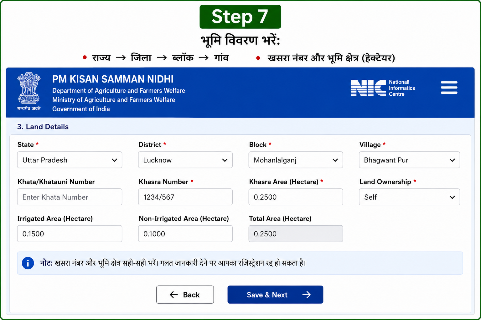 PM Kisan Step 7